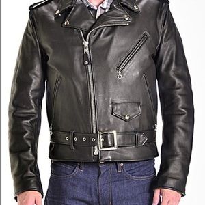 schott leather biker jacket